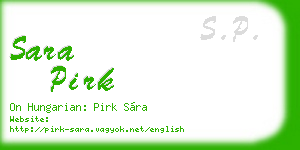 sara pirk business card